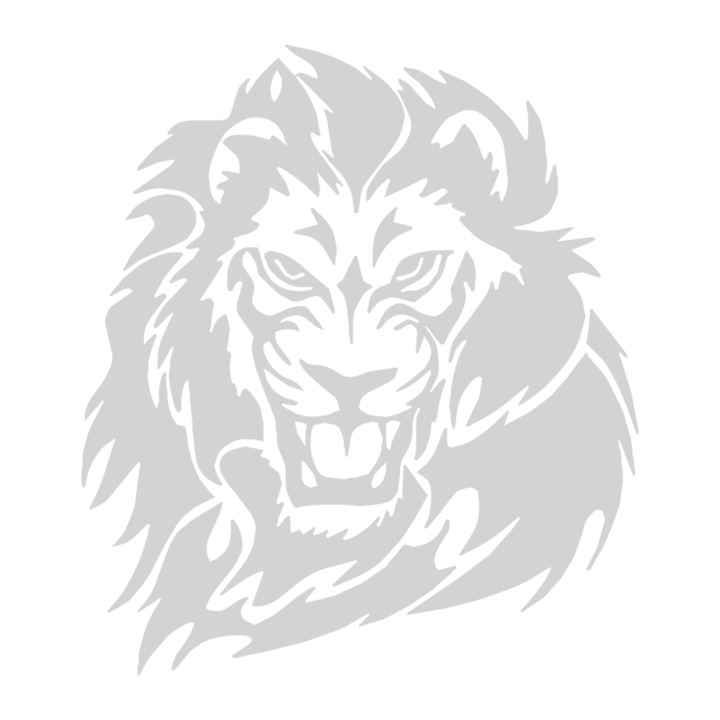 Sticker auto ''Leu v2'', 17x16 cm, Alb