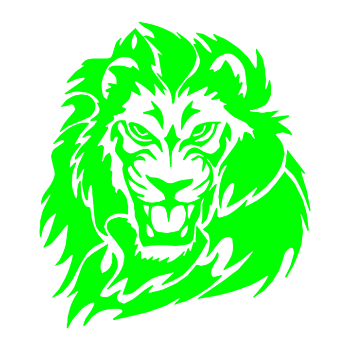 Sticker auto ''Leu v2'', 17x16 cm, Verde