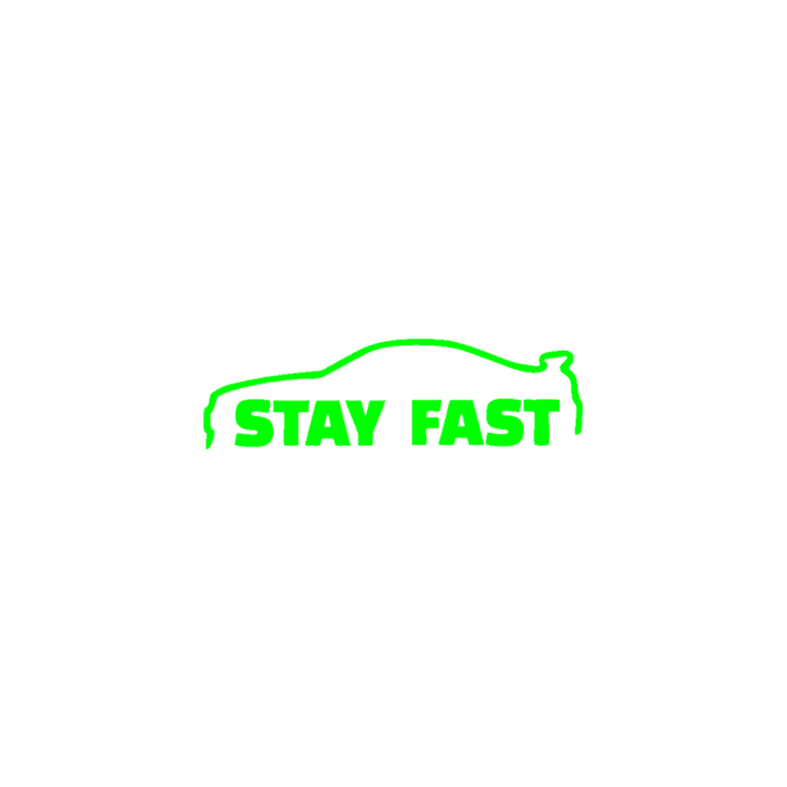 Sticker auto ''Stay fast'', 20x6 cm, Verde
