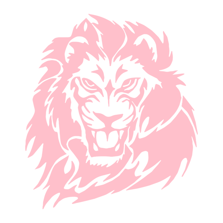 Sticker auto ''Leu v2'', 17x16 cm, Roz