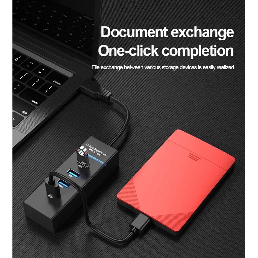 Usb Nc Files HUB USB 3.0-NC-13, 4 Porturi, ZYuuan, negru - eMAG.ro