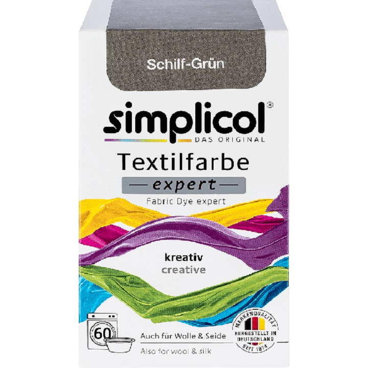 Vopsea pentru materiale textile, Simplicol Expert, Verde Stuf, 150 gr