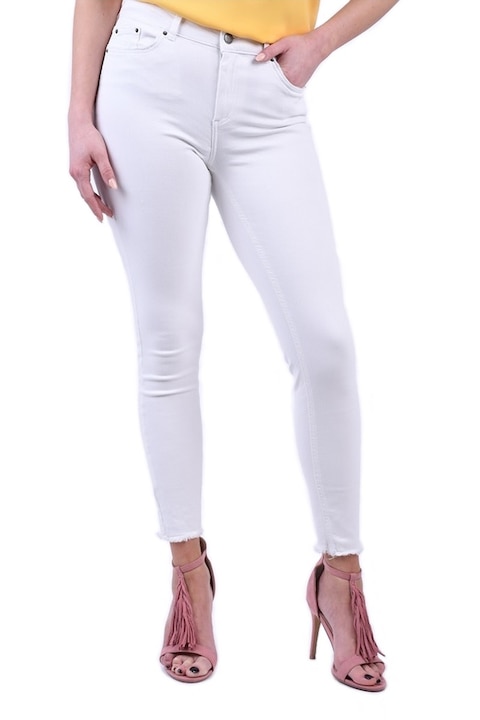 Női Skinny Jeans, Fehér, Fehér, XL