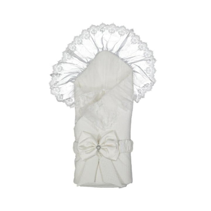 Порт бебе за изписване Coccoo Bebe, 80 x 80 cm., бял, с пандела