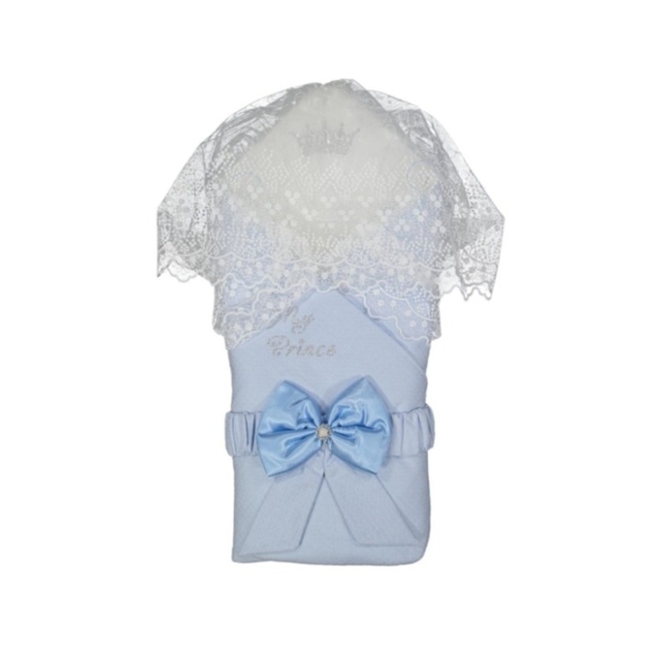 Порт бебе за изписване Coccoo Bebe, 81 x 83 cm, син, с пандела