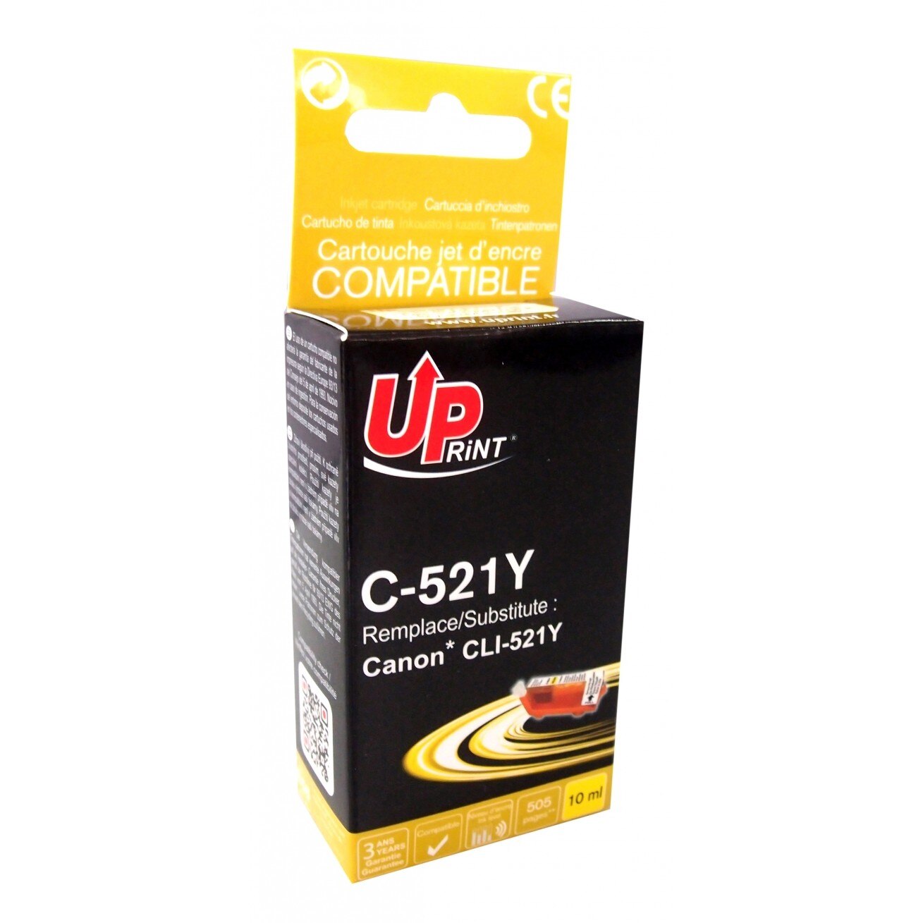 Cartus cerneala UPRINT CJ521YUP Galben, 10 ml, compatibil CLI521