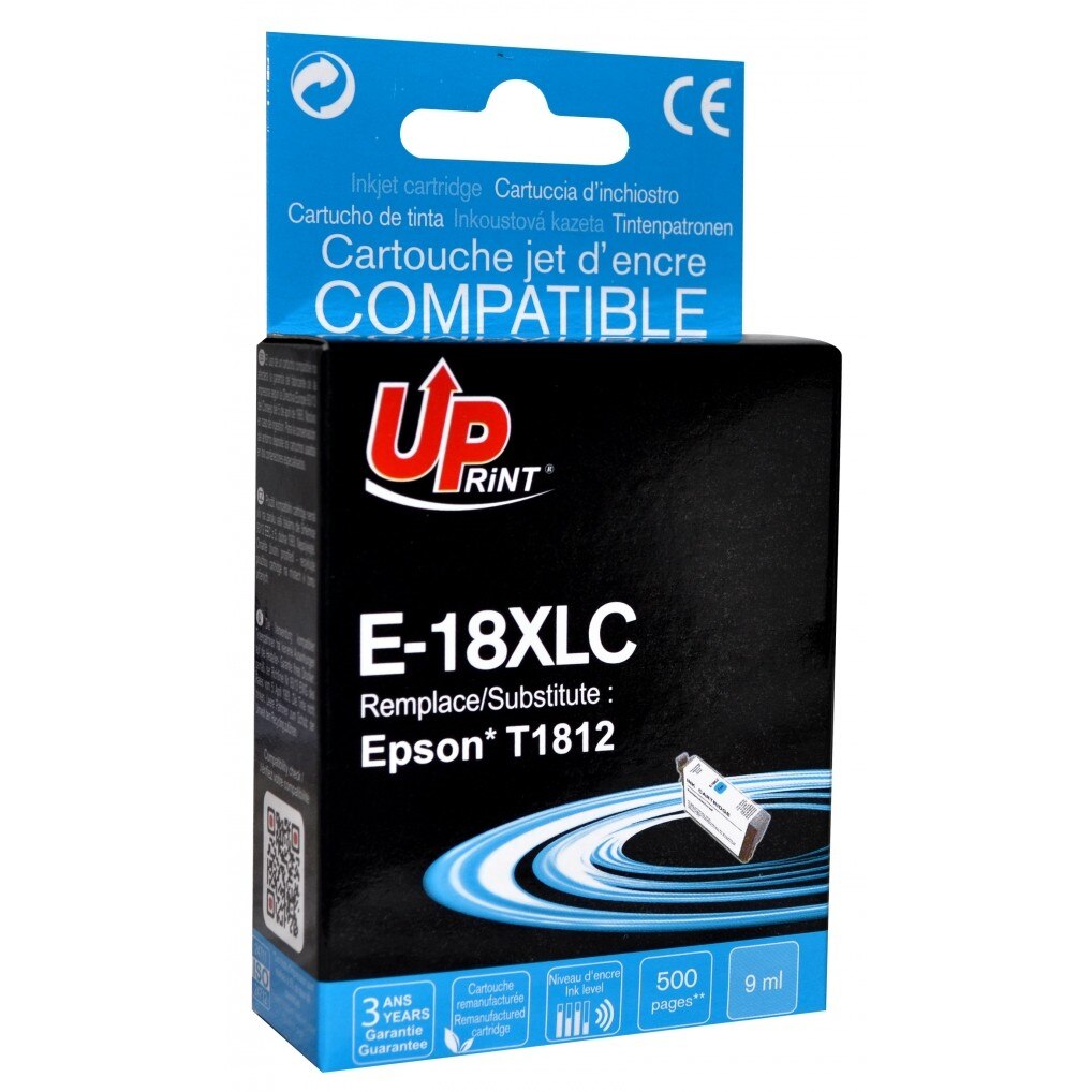 Cartus cerneala UPRINT EJ18XLCUPR Cyan, 9 ml, compatibil T1812/T1802
