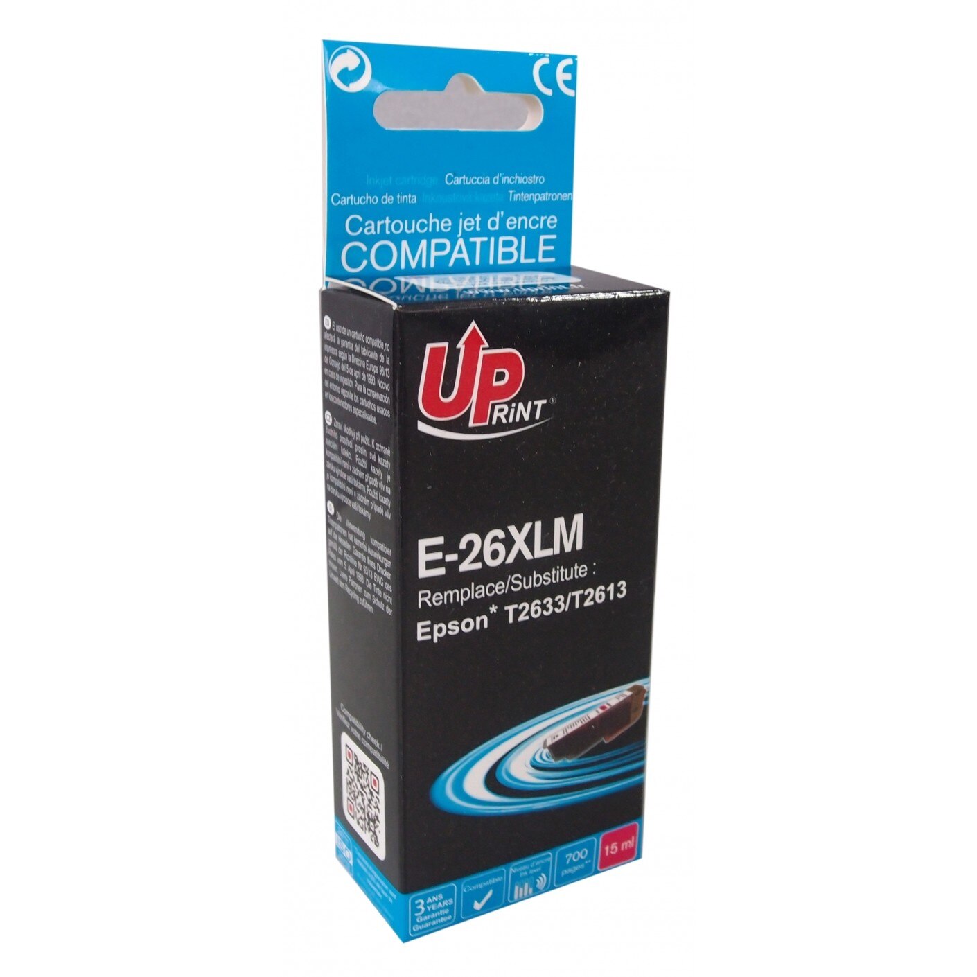 Cartus cerneala UPRINT EJ26XLMUP Magenta, 15 ml, compatibil T2623/T2603