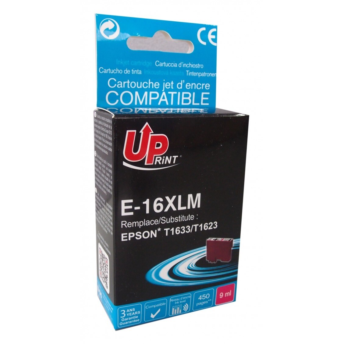 Cartus cerneala UPRINT EJ16XLMUP Magenta, 9 ml, compatibil T1633/T1623