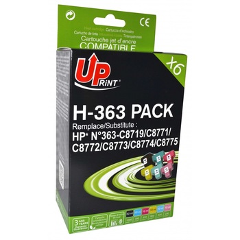 Set cartuse cerneala UPRINT HJ363UPP6 Cyan/Magenta/Galben/Negru/Light Magenta/Light Cyan, 1 x 30 ml si 5 x 10 ml, compatibil C8719E/C8771/2/3 Set cartuse cerneala UPRINT HJ363UPP6 Cyan/Magenta/Galben/Negru/Light Magenta/Light Cyan, 1 x 30 ml si 5 x 10 ml, compatibil C8719E/C8771/2/3