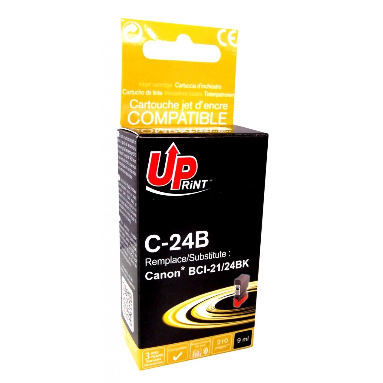 Cartus cerneala UPRINT CJ24BUP Negru, 9 ml, compatibil BCI21/BCI25