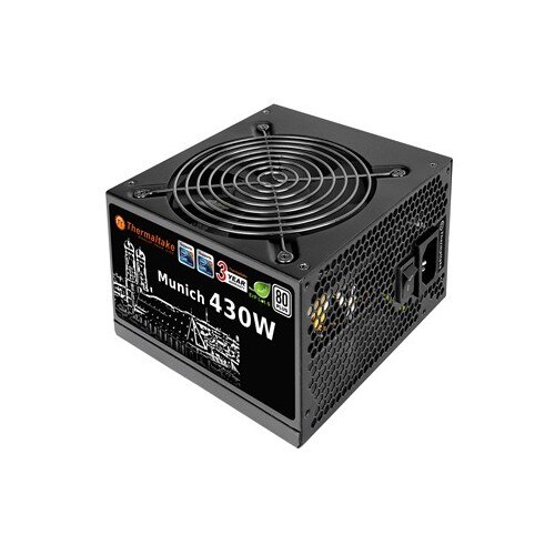 Sursa Thermaltake MUNICH 430W, ATX 12V 2.3, certificare 80PLUS, Active PFC, 12cm fan, 5*SATA, 1*PCIE 6+2pin