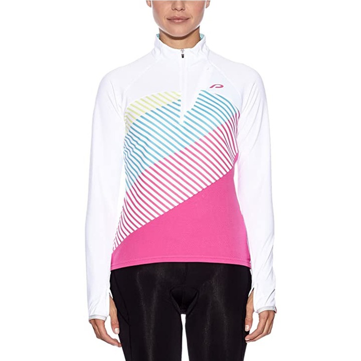 Bluza ciclism, Protective Vela LS, 209032, Alb/Roz