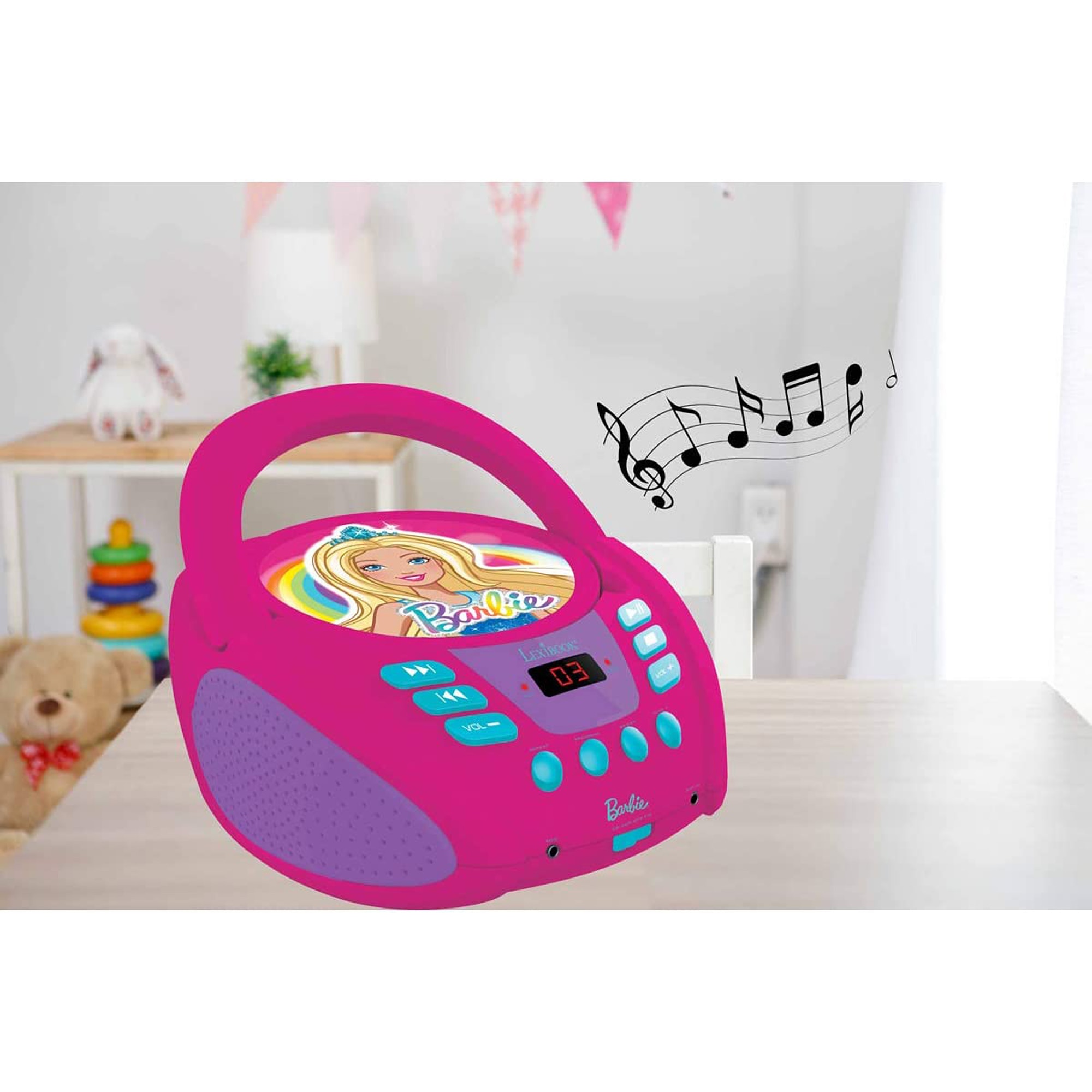 Jucarie Interactiva, Cd Player Portabil Lexibook Barbie - eMAG.ro