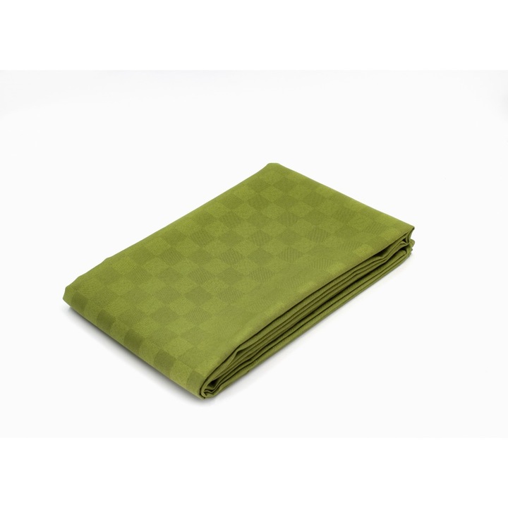 Fata De Masa Antipete Damina, 140x180 Cm, 100% Poliester, Tesatura Tip Jacquard, Tratata Antipatare Pentru Rezistenta Sporita, Usor De Curatat, Ideala Pentru Utilizare Zilnica in Bucatarie Sau Living, Design Elegant Si Functional, Verde