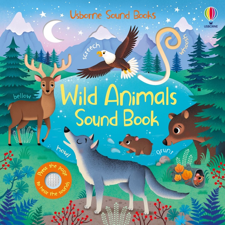 Usborne – Wild Animals Sound Book – Carte cu sunete pentru copii 6+ luni