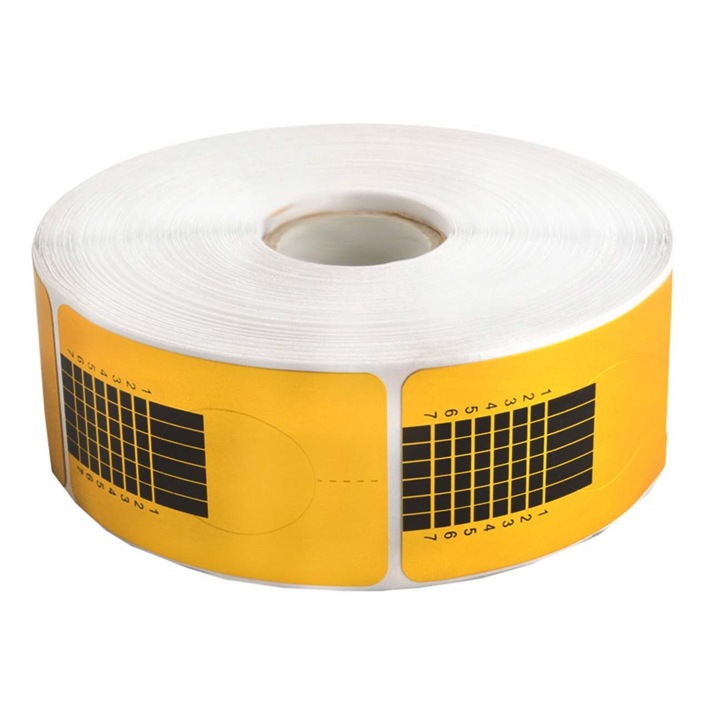 Ролни шаблони за изграждане на нокти, 500 броя, правоъгълни, GRM31-65