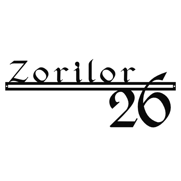 Placuta numar de casa personalizat, dimensiune 230x600mm, vopsit in camp electrostatic