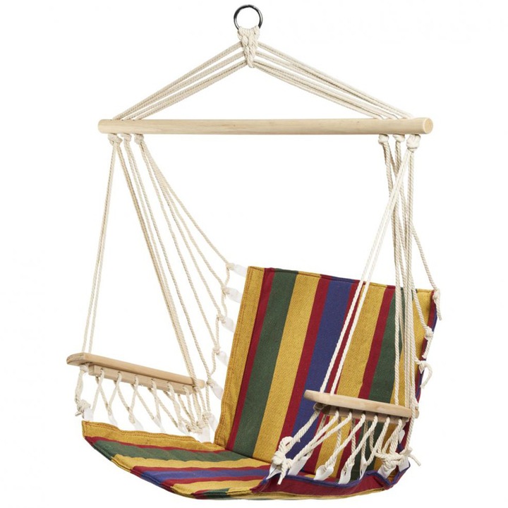 Хамак Heiner, Памук + Полиестер, Лилав/Жълт, 86x52 см