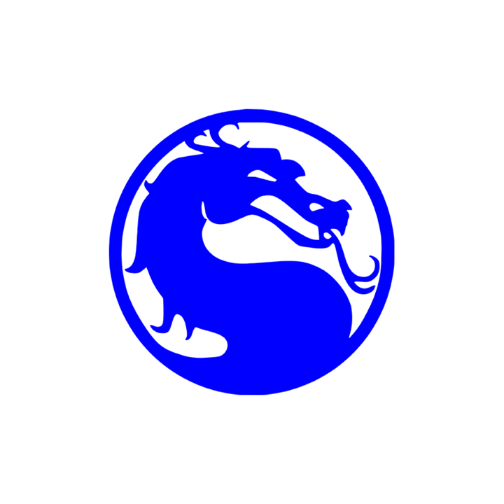 "Mortal kombat" autómatrica, 17x17 cm, kék