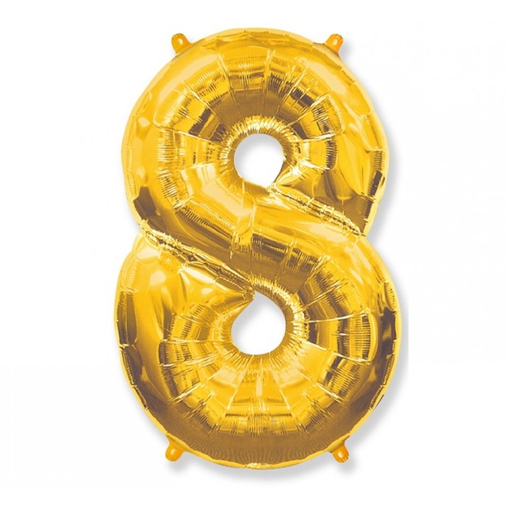 Фигурен балон от фолио, злато, номер 8
