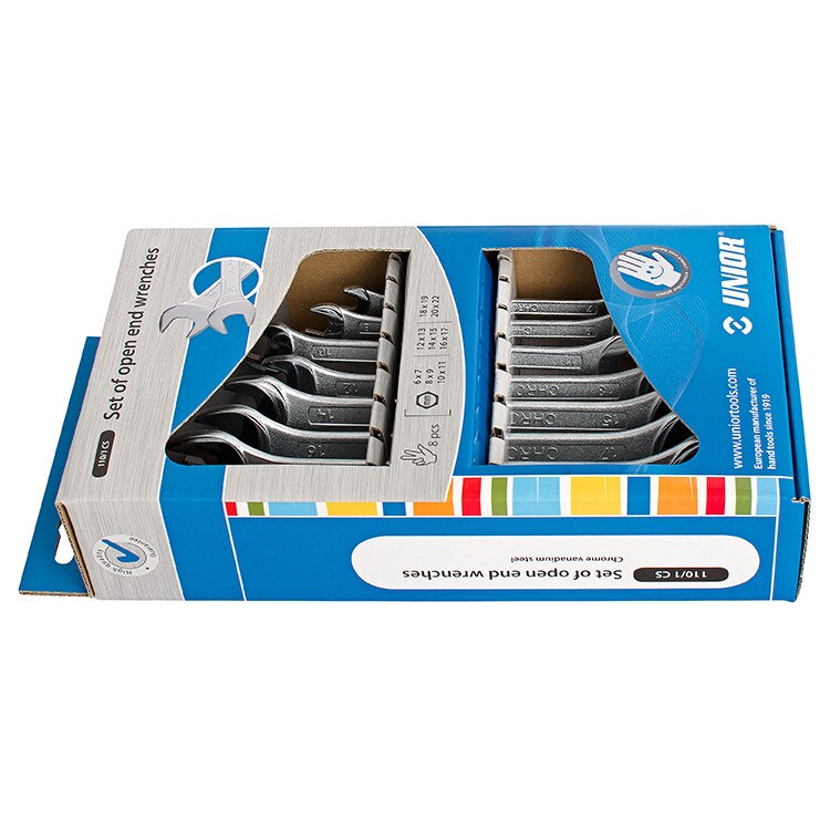 Set de chei fixe in cutie de carton, marca Unior, N0: 6 x 7, 8 x 9, 10 x 11, 12 x 13, 14 x 15, 16 x 17, 18 x 19, 20 x 22 mm