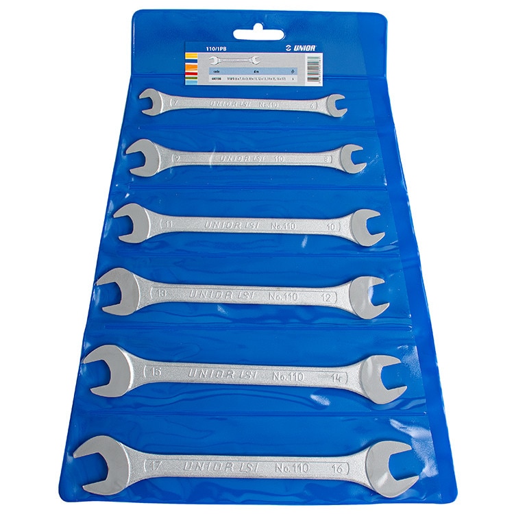 Set de chei fixe in husa de plastic, marca Unior, N0: 6 x 7, 8 x 9, 10 x 11, 12 x 13, 14 x 15, 16 x 17 mm