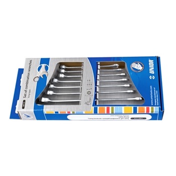 Set de chei combinate lungi in cutie de carton, marca Unior, N0: 8, 9, 10, 12, 13, 14, 17, 19 mm Set de chei combinate lungi in cutie de carton, marca Unior, N0: 8, 9, 10, 12, 13, 14, 17, 19 mm