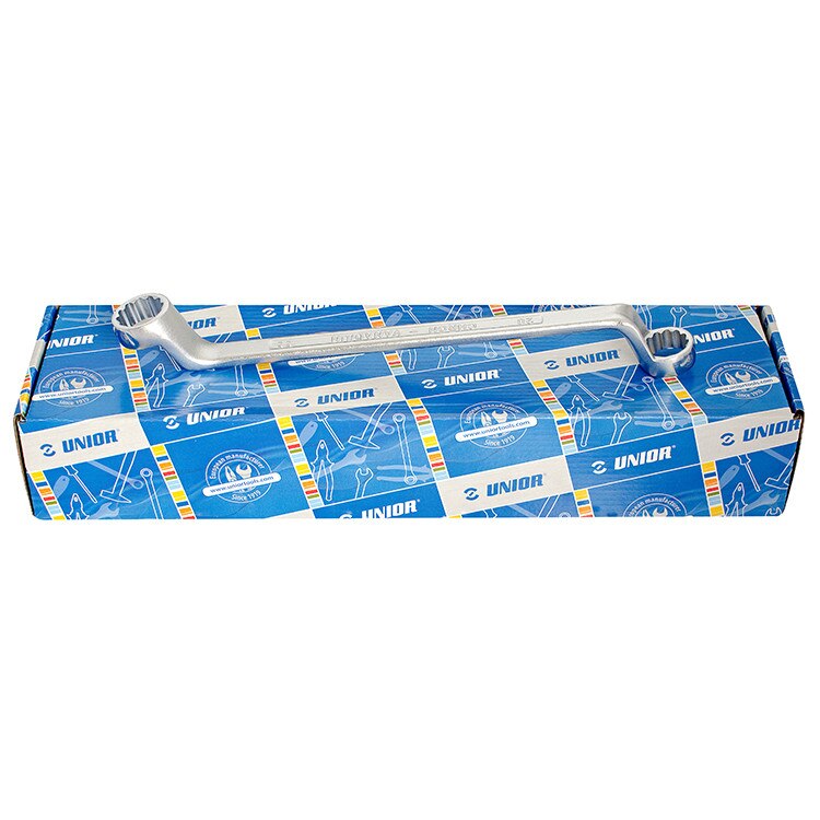 Set de chei inelare dublu cotite in cutie de carton, marca Unior, N0: 6 x 7, 8 x 9, 10 x 11, 12 x 13, 14 x 15, 16 x 17, 18 x 19, 20 x 22 mm