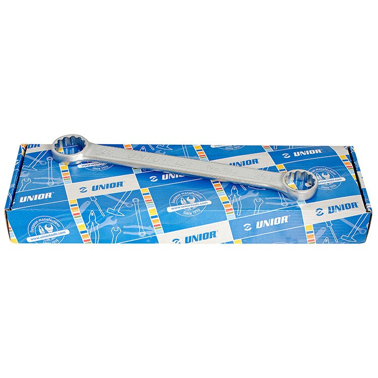 Set de chei inelare duble drepte in cutie de carton, marca Unior, N0: 6 x 7, 8 x 9, 10 x 11, 12 x 13, 14 x 15, 16 x 17, 18 x 19, 20 x 22 mm