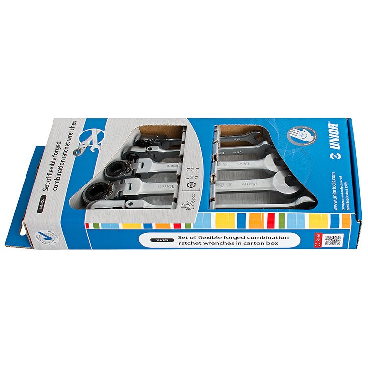 Set chei combinate, marca Unior cu clichet articulate 8-19/6 pcs