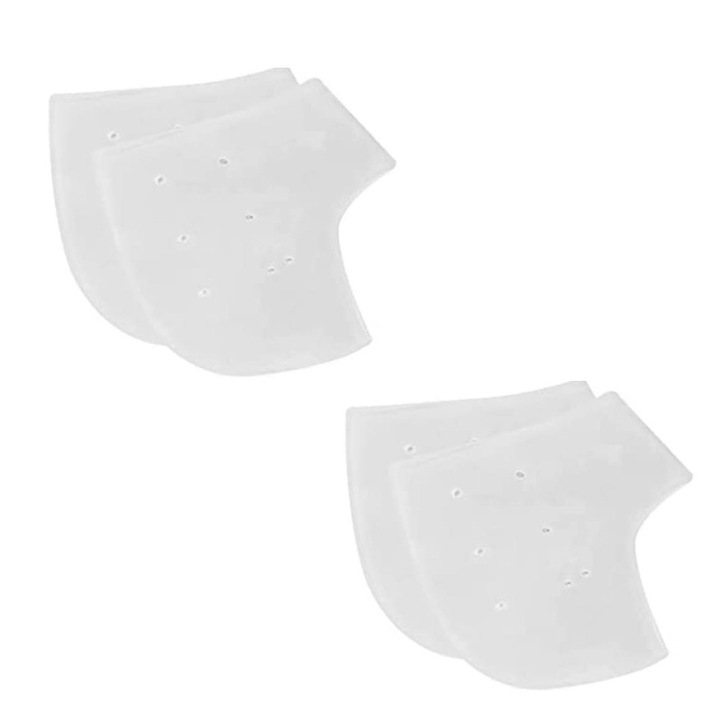 Set 4 protectii calcaie, Parafasa, Silicon, Ameliorarea durerilor, Alb