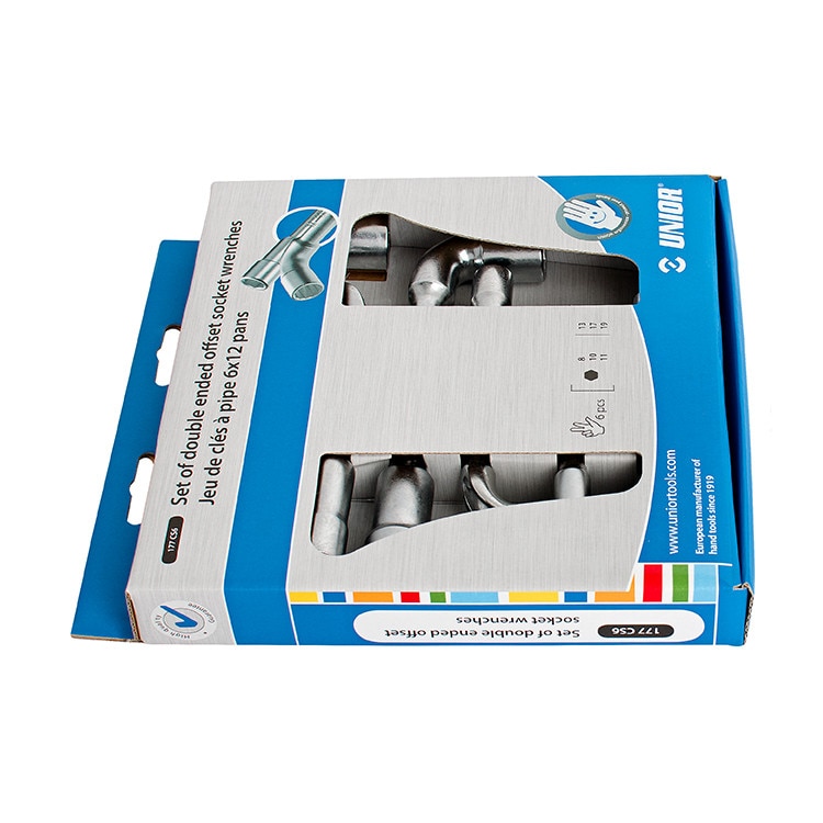 Set de chei pipa in cutie de carton, marca Unior compus din 6 piese