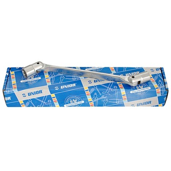 Set de chei tubulare dublu articulate in cutie de carton, marca Unior compus din 10 piese Set de chei tubulare dublu articulate in cutie de carton, marca Unior compus din 10 piese