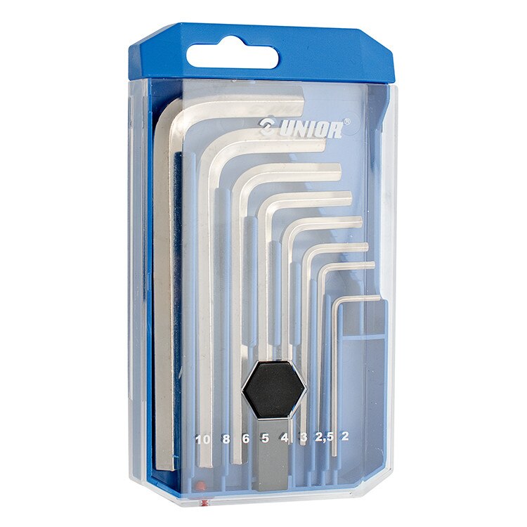 Set de chei locas hexagonal in cutie de plastic, marca Unior, N0: 2, 2.5, 3, 4, 5, 6, 8, 10