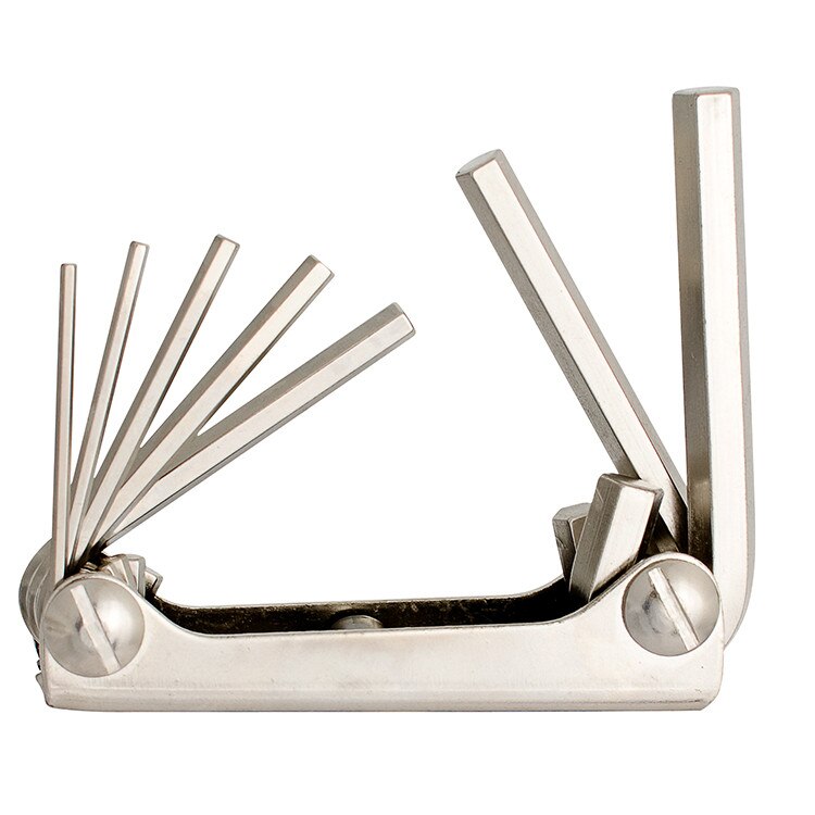 Set de chei locas hexagonal tip briceag metalic, marca Unior compus din 7 piese