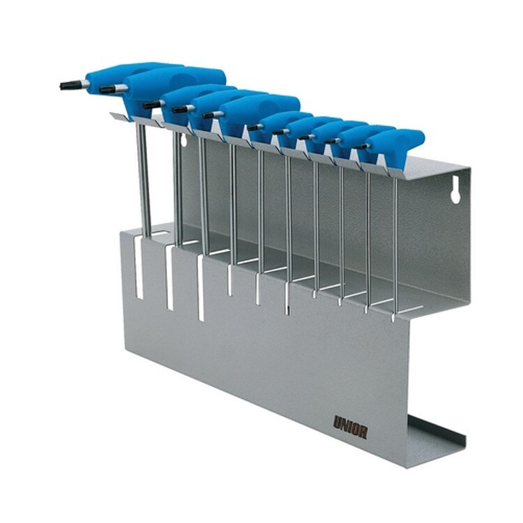 Set de surubelnite profil TX cu maner in T pe suport metalic , marca Unior, compus din 10 piese TX 6 - TX 45