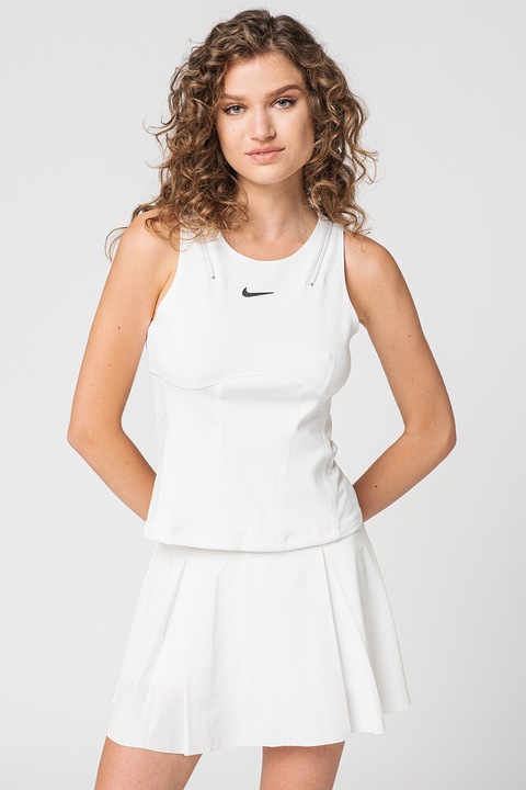Nike, Slam Dri-Fit tenisztop hálós részletekkel, Fehér, S