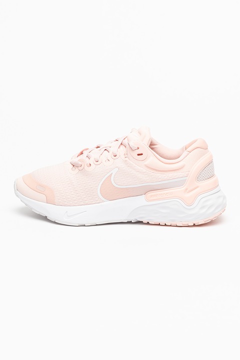 Nike, Обувки Renew Run 3 за бягане с лого, Розова сьомга