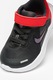 Nike, Pantofi sport din plasa cu garnituri din piele ecologica Downshifter 12, Rosu/Gri antracit