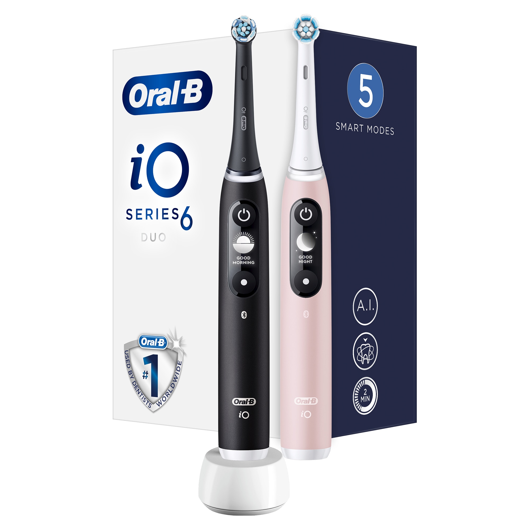 Periute De Dinti Electrice, Oral-B, IO Seria 6, Negru/Roz - EMAG.ro