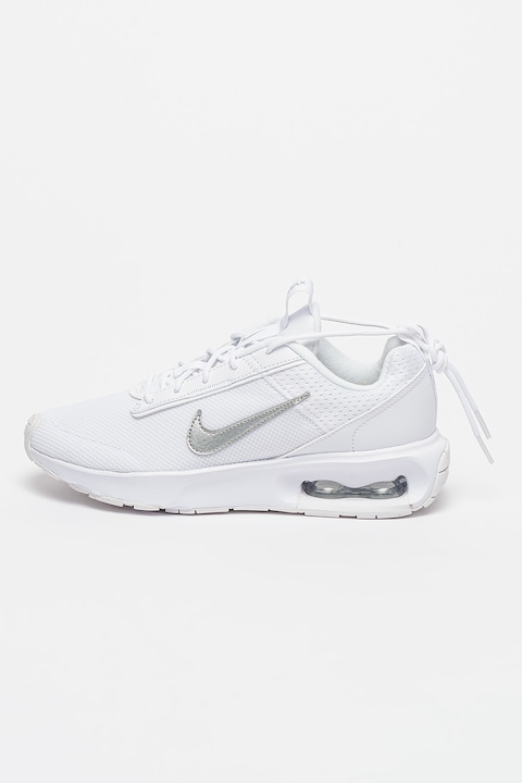 Nike, Спортни обувки Air Max INTRLK LITE с еко кожа, Бял/Сребрист