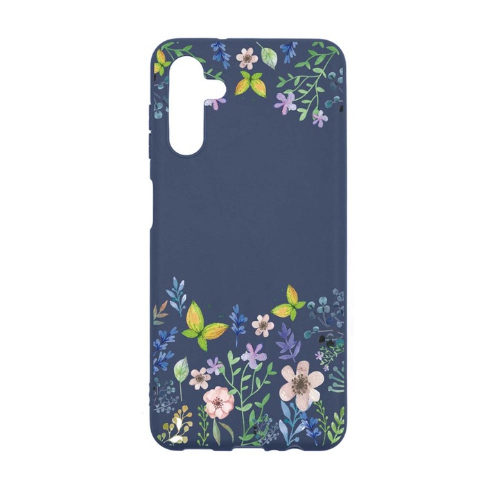 Силиконов калъф Unique за Samsung Galaxy S22, Butterfly Flowers, Alaskan Blue, AB 95