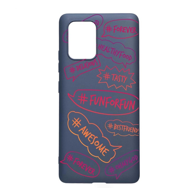 Husa Silicon Compatibila Cu Samsung Galaxy M13 4G, Fun, rezistenta la uzura, Albastru Navy AB 125