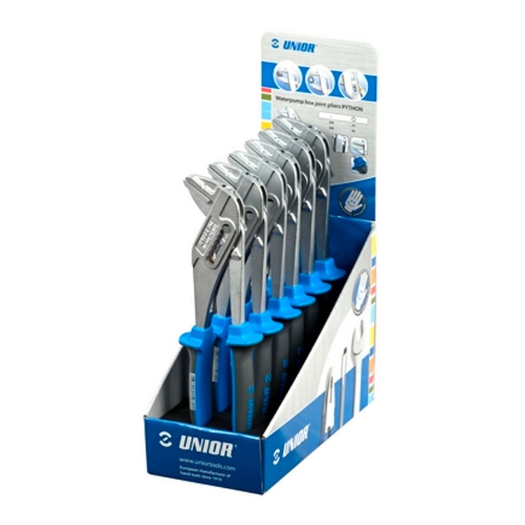 Set de clesti reglabili in display de carton, marca Unior compus din 6 piese