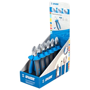Set de clesti cu tais lateral in display de carton, marca Unior compus din 6 piese Set de clesti cu tais lateral in display de carton, marca Unior compus din 6 piese