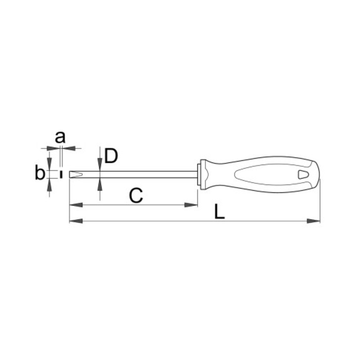 Плоска отвертка Uni Tools, 1,2 x 6,5 mm., Сребрист