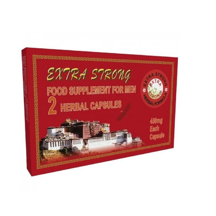 Supliment concentrat Extra Strong, stimulare erectie puternica, 2 capsule, imbunatateste performantele sexuale