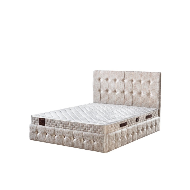 Saltea Color Ortopedica Oscar 111, 140x200x21, cu plasa de arcuri, bej deschis