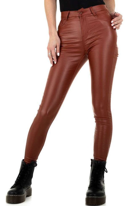 Pantaloni dama, Naumy Jeans, model Damen Hose, buzunare spate, bordo